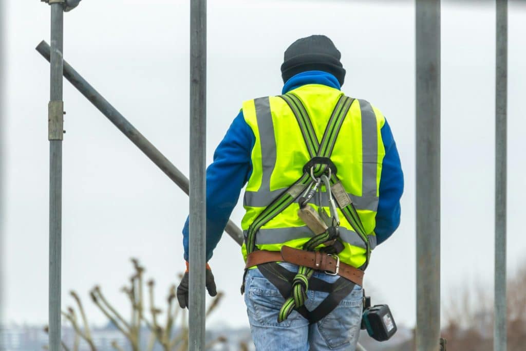 Professional Scaffolders working on scaffolding in the UK